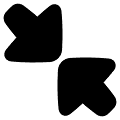 Triangle Arrow Shrink Diagonal Large 2 Icon from Plump Solid Set