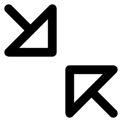 Triangle Arrow Shrink Diagonal Large 2 Icon from Core Line Set