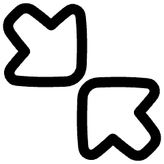 Triangle Arrow Shrink Diagonal Large 2 Icon from Plump Line Set