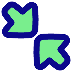 Triangle Arrow Shrink Diagonal Large 2 Icon from Plump Pop Set