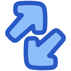 Line Arrow Transfer Diagonal Large 3 Icon from Plump Duo Set