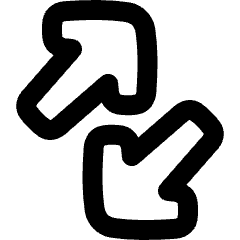 Line Arrow Transfer Diagonal Large 3 Icon from Plump Remix Set