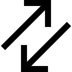 Line Arrow Transfer Diagonal Large 3 Icon from Sharp Line Set