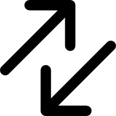 Line Arrow Transfer Diagonal Large 3 Icon from Core Remix Set