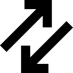 Line Arrow Transfer Diagonal Large 3 Icon from Sharp Solid Set