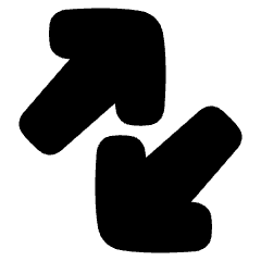 Line Arrow Transfer Diagonal Large 3 Icon from Plump Solid Set