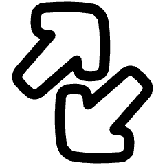 Line Arrow Transfer Diagonal Large 3 Icon from Plump Line Set