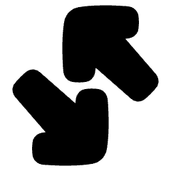 Line Arrow Transfer Diagonal Large 4 Icon from Plump Solid Set