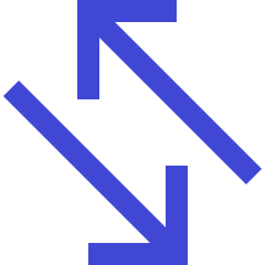 Line Arrow Transfer Diagonal Large 4 Icon from Sharp Duo Set