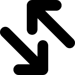 Line Arrow Transfer Diagonal Large 4 Icon from Core Solid Set