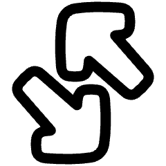 Line Arrow Transfer Diagonal Large 4 Icon from Plump Line Set