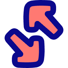 Line Arrow Transfer Diagonal Large 4 Icon from Plump Pop Set