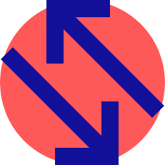 Line Arrow Transfer Diagonal Large 4 Icon from Sharp Pop Set