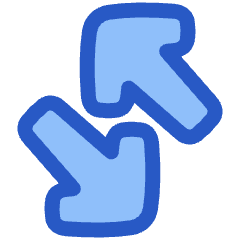 Line Arrow Transfer Diagonal Large 4 Icon from Plump Duo Set