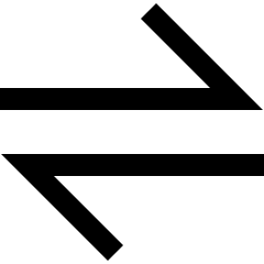 Line Arrow Transfer Horizontal Large 1 Icon from Sharp Line Set