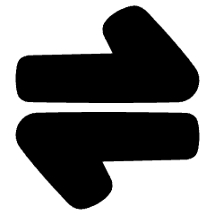 Line Arrow Transfer Horizontal Large 1 Icon from Plump Solid Set
