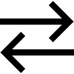 Line Arrow Transfer Horizontal Large 2 Icon from Sharp Line Set