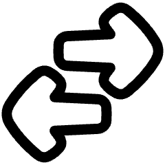 Line Arrow Transfer Horizontal Large 2 Icon from Plump Line Set