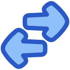 Line Arrow Transfer Horizontal Large 2 Icon from Plump Duo Set