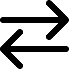 Line Arrow Transfer Horizontal Large 2 Icon from Core Remix Set