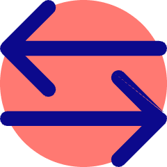 Line Arrow Transfer Horizontal Large 3 Icon from Core Pop Set