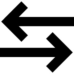Line Arrow Transfer Horizontal Large 3 Icon from Sharp Solid Set