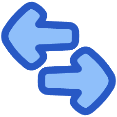 Line Arrow Transfer Horizontal Large 3 Icon from Plump Duo Set