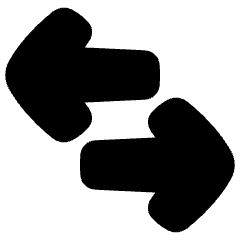 Line Arrow Transfer Horizontal Large 3 Icon from Plump Solid Set