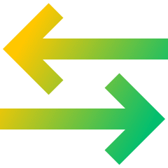 Line Arrow Transfer Horizontal Large 3 Icon from Sharp Gradient Set