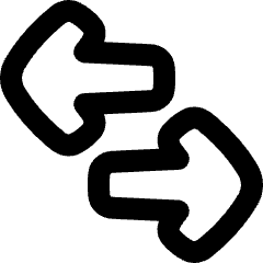 Line Arrow Transfer Horizontal Large 3 Icon from Plump Remix Set