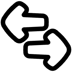 Line Arrow Transfer Horizontal Large 3 Icon from Plump Line Set