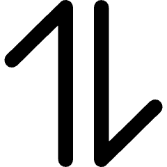 Line Arrow Transfer Vertical Large 1 Icon from Core Remix Set