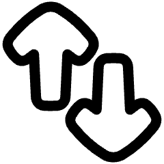 Line Arrow Transfer Vertical Large 2 Icon from Plump Line Set