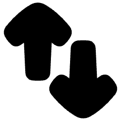 Line Arrow Transfer Vertical Large 2 Icon from Plump Solid Set