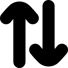Line Arrow Transfer Vertical Large 2 Icon from Flex Solid Set