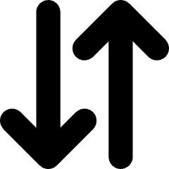 Line Arrow Transfer Vertical Large 3 Icon from Core Solid Set