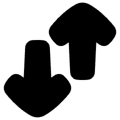 Line Arrow Transfer Vertical Large 3 Icon from Plump Solid Set