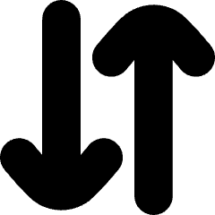 Line Arrow Transfer Vertical Large 3 Icon from Flex Solid Set