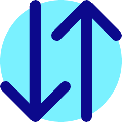 Line Arrow Transfer Vertical Large 3 Icon from Core Pop Set