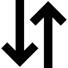 Line Arrow Transfer Vertical Large 3 Icon from Sharp Solid Set