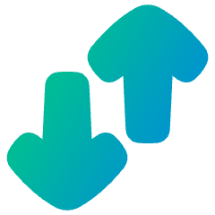 Line Arrow Transfer Vertical Large 3 Icon from Plump Gradient Set