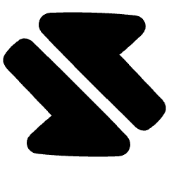 Triangle Arrow Transfer Diagonal Large 2 Icon from Plump Solid Set