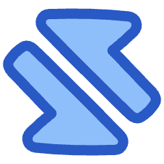 Triangle Arrow Transfer Diagonal Large 2 Icon from Plump Duo Set