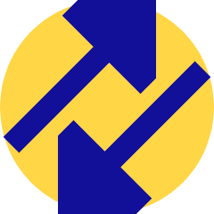Triangle Arrow Transfer Diagonal Large 3 Icon from Sharp Pop Set