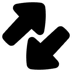 Triangle Arrow Transfer Diagonal Large 3 Icon from Plump Solid Set