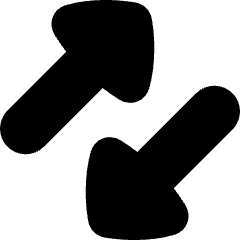 Triangle Arrow Transfer Diagonal Large 3 Icon from Flex Solid Set
