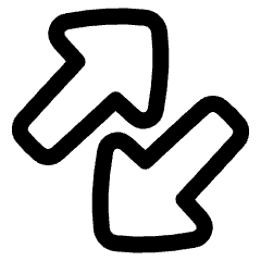 Triangle Arrow Transfer Diagonal Large 3 Icon from Plump Line Set