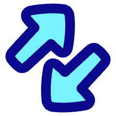Triangle Arrow Transfer Diagonal Large 3 Icon from Plump Pop Set