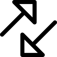 Triangle Arrow Transfer Diagonal Large 3 Icon from Core Line Set