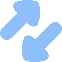 Triangle Arrow Transfer Diagonal Large 3 Icon from Flex Flat Set